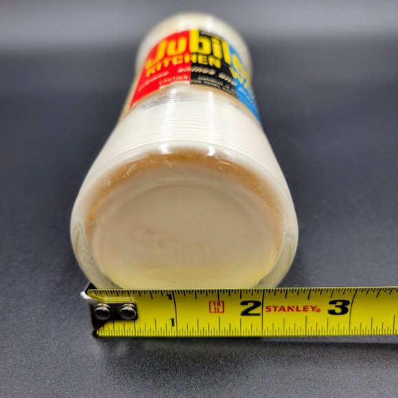 Vintage Jubilee Kitchen Wax Not Full Dried White Glass Jar SC Johnson AS IS Read - Picture 11 of 11